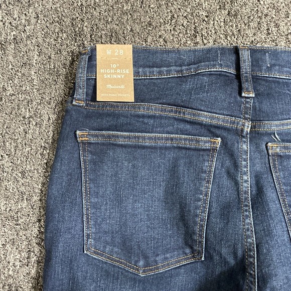 Madewell Women's 10" High-Rise Skinny Jeans in Hayes Wash f4684 size 27x28 $128 - Picture 11 of 11